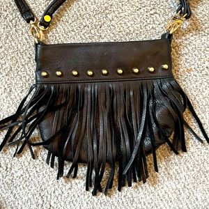 Fringe leather bag